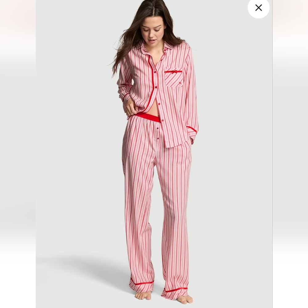 New Flannel Long Pajama Set Medium Regular